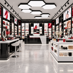 Muebles de Exhibición para Tienda de Maquillaje de Lujo, Mostrador de Cosméticos Personalizado, Diseño de Interiores para Salón de Belleza - Product Image 6