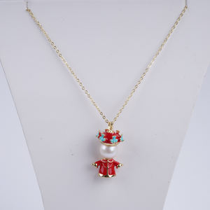 Collier pendentif perle d'eau douce Zhuji nouveau Design inspiré de la cité interdite classique à la mode diamant fête occasions religieuses - Product Image 2