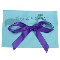Pochette cosmétique en papier kraft recyclable avec logo personnalisé, fermeture à ruban, réutilisable pour le maquillage et les bijoux, idéale pour les voyages et les cadeaux