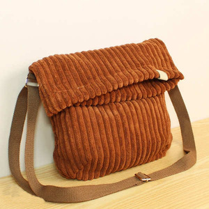 2026 Factory Sales Soft Large Capacity Corduroy Ladies Shoulder Bag <b>Customized</b> Pattern LOGO Crossbody Travel Storage Fashion Bag - Product Image 2