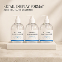 Désinfectant pour les mains sans parfum ni alcool en flacon pompe, OEM, marque privée, étiquette personnalisée, vente en gros, gamme d'hygiène des mains commerciale