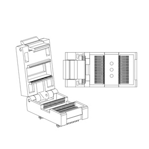 Khả năng tương thích tốt 0.635 mét Pitch SOP <span class=keywords><strong>IC</strong></span> kiểm tra Ổ cắm 24 <span class=keywords><strong>48</strong></span> 56 pins thành phần điện tử ổ cắm cho Chip độ tin cậy kiểm tra - Product Image 5