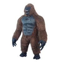 Taille personnalisée 2M 2.6M 3M Costume de mascotte gorille noir gris gonflable réaliste géant pour événements et fêtes