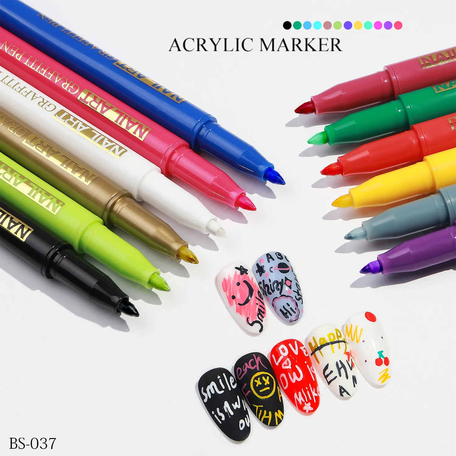12colors Nail Art Graffiti Pen For 3D Nail Art DIY Polish Pen Paint Liner Pens Manicure Nail Design Painting Tools