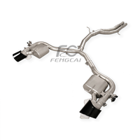 Upgrade Knalpot Performa Tinggi T304 Stainless Steel untuk Audi RS4 RS5 B9 B9.5 2.9T 2019-2024 Sistem Knalpot Valvetronic Catback