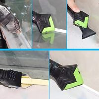 Kit d'outils de calfeutrage en silicone 5-en-1 avec grattoir à joint, spatule de calfeutrage en silicone et outil de finition
