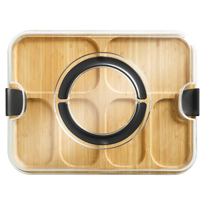 Tabla de <span class=keywords><strong>Queso</strong></span> de Bambú Ecológica con Tapa Ajustable, Plato Rectangular Ecológico y Elegante para Cortar - Product Image 2