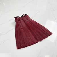 Cabello Liso Color Borgoña de Moda, Trama SDD, Todas las Longitudes, Pre-orden