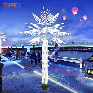 Décoration de <span class=keywords><strong>rue</strong></span> extérieure prix d'usine <span class=keywords><strong>plantes</strong></span> de noix de coco artificielle décoration éclairée palmier dattier avec lumière led - Product Image 5