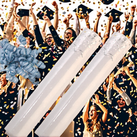 Canon à Confettis Jetables PrimePure Effet Métallique Multicolore – Pack de 2 – Faites Pleuvoir les Confettis – Idéal Remise de Diplôme et Anniversaire