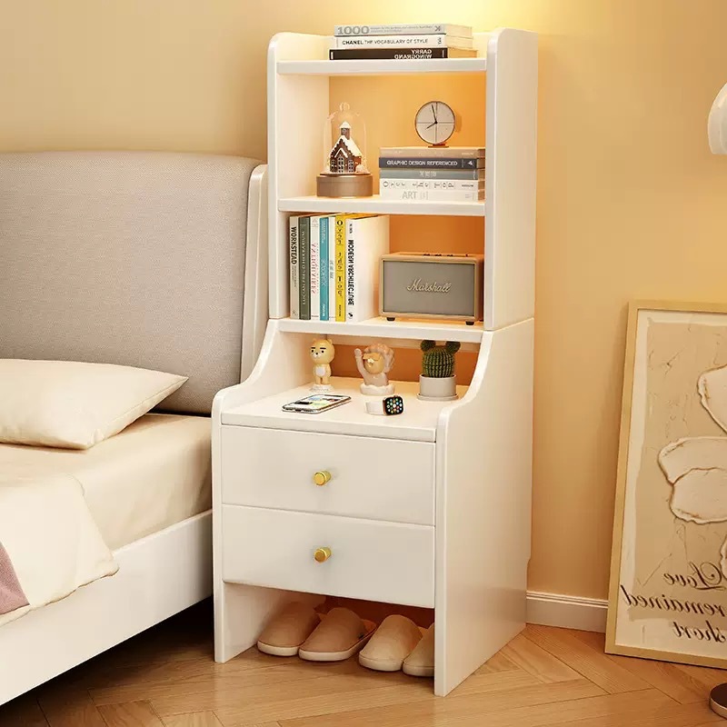 Two-tiered bedside table [white]