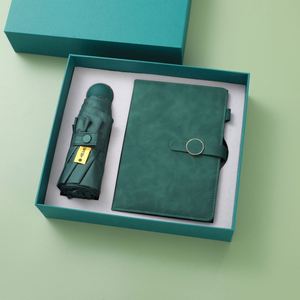 Custom Diary PU Leather Notebook <b>Journal</b> for Gift Promotional Business Corporate Note Book with Pen Automatic Umbrella Gift Sets - Product Image 5