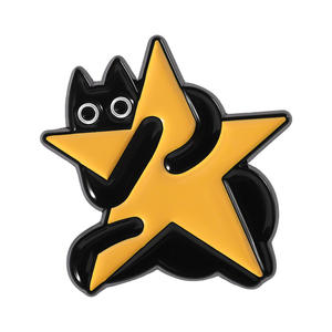 Broche chat noir <span class=keywords><strong>de</strong></span> Noël en gros créatif bas <span class=keywords><strong>de</strong></span> Noël étoile boule émail broche cadeau <span class=keywords><strong>de</strong></span> vacances - Product Image 4