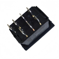 Interrupteur à bascule double LED vert 7 broches DC12V/24V DPDT (ON)-OFF-(ON), interrupteur à bascule modifié pour bateau, camping-car, camion, moto sans couvercle