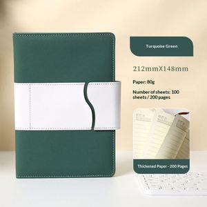 Wholesale Custom Logo Eco-Friendly Leather Cover <b>A5</b> Weekly Travel Planner Notebook Handmade Black Modern Business Promotional - Product Image 3