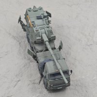 1/72 러시아어 155mm 자체 추진 곡사포 얼라이언스 SV 트럭 총 데스크탑 컬렉션 장식