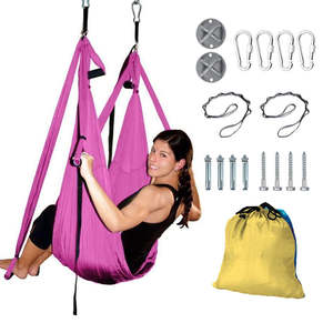 Aérien Fly Yoga <span class=keywords><strong>Hamac</strong></span> Balançoire Anti Gravité Suspendue 210t Nylon Soie Spinning pour Yoga Pilates Exercice Workout Swing Strap Soft - Product Image 4