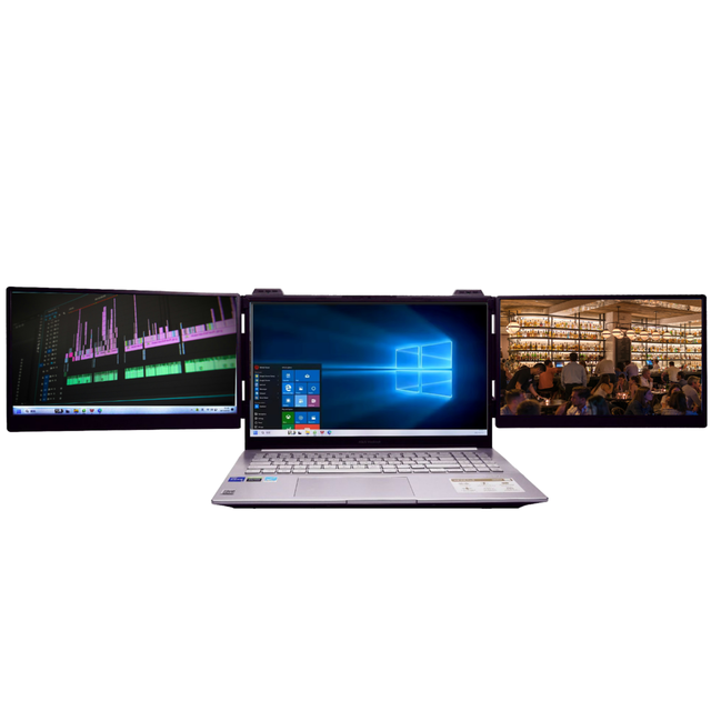 Portable Foldable 13.3 14 15.6 Inch LCD Screen Extender Dual Screen Office & Gaming Monitor with OLED Backlit USB Interface