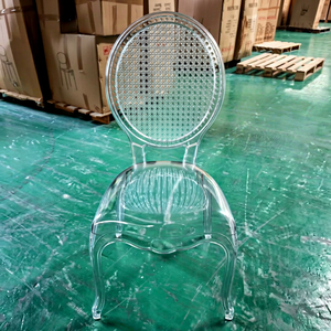 Sillas de Acrílico de Diseño Moderno para Bodas, Eventos, Exteriores, Casas de Campo, Apartamentos, Hoteles, Parques, Uso Comercial, Transparentes y Doradas - Product Image 6
