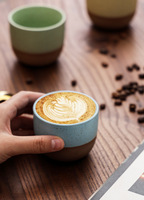 Four à poterie Céramique Eau Thé Tasses Latte Cacao Porcelaine Boissons Tasse 185ml Cappuccino Tasse À Café Sans Poignée