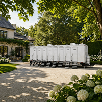 Remorque WC mobile 10 stations, toilettes publiques portables, double essieu, remorquage stable pour événements sportifs