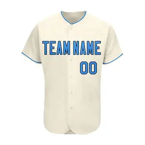 アメリカサイズプロ野球チームジャージーボタンダウン野球ジャージーユース野球Tシャツ