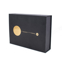 Caja de Regalo Magnética Negra Personalizada con Tapa Abatible y Logotipo en Dorado, Empaque Rígido Plegable para Cámara y Almacenamiento de Lujo