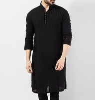 Shalwar Kameez Kaftan islamique élégant sur mesure pour homme, à manches courtes, robe arabe musulmane, printemps