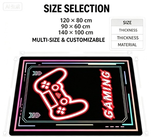 <span class=keywords><strong>Tapis</strong></span> de jeu en caoutchouc personnalisable pour ordinateur, livraison directe en stock, grand <span class=keywords><strong>tapis</strong></span> antidérapant pour salle de jeux, décoration de salle de jeux - Product Image 3
