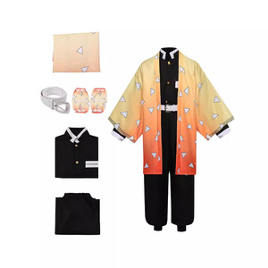 Costume de Cosplay Demon Slayer Tanjiro Nezuko Zenitsu Giyu Unisexe Tenue de Performance Tissu Lin Printemps 2025 - Product Image 4