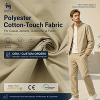 Tissu en polyester 100 % tissé uni teint, effet Coolsilk, toucher coton, haute densité, prix de gros compétitif, pour équipement d'aventure