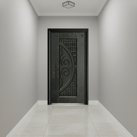 Puerta de Acero Galvanizado, Duradera, con Aislamiento Acústico, Diseño Moderno, Técnica de Bordado, para Apartamentos, Exteriores y Pasillos