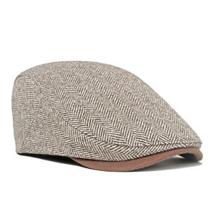 Sombrero de boina de Tweed informal para hombre, gorra plana con visera, boina escocesa para primavera y otoño para hombre, gorra de vendedor de periódicos ajustable - Product Image 3