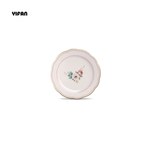Wholesale Bone China Dishes Set Luxury Rose Plate Set <b>Dinnerware</b> Wedding Dinner Set for Event&Rental - Product Image 6
