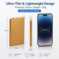Batterie externe portable promotionnelle 2026 de 5000 mAh/10000 mAh avec logo personnalisé, double port, chargeur universel pour téléphone portable, idéal comme cadeau