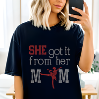 Transfert de strass personnalisé, motif de danse, design thermocollant pour T-shirts