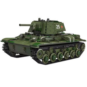Moule Roi 20025 924Pcs Militaire Télécommande Seconde Guerre Mondiale KV-1 Char Lourd DIY Réservoir en Plastique Modèle Blocs de Construction Briques Jouets - Product Image 1