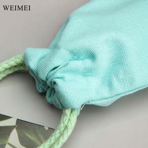 Bolsa con cordón de muselina de algodón WEIMEI, bolsa de regalo de embalaje de joyería con logotipo personalizado - Product Image 5