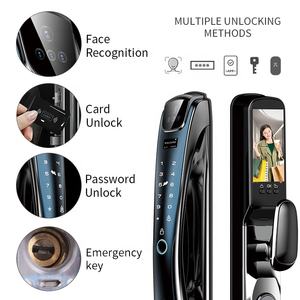 אבטחה אוטומטית לגמרי 3D פנים זיהוי פנים ביומטרי טביעת אצבע tuya wifi דלת חכם מנעול חיצוני דיגיטלי - Product Image 4