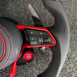 Volante Deportivo Personalizado de Fibra de Carbono y Cuero Semiperforado con Detalles Rojos LED para VW MK8 MK7 MK6 Golf R GTD GTE <span class=keywords><strong>Polo</strong></span> <span class=keywords><strong>GTI</strong></span> Golf8 Golf7 - Product Image 2