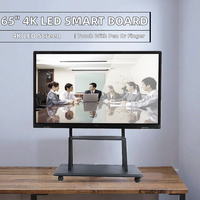 Tableau interactif tactile intelligent 4K Android OPS, écran numérique, tableau blanc numérique, animation, publicité, école, réunion, centre commercial