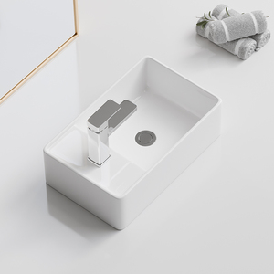 Kích Thước Nhỏ Hình Chữ Nhật Gốm Lưu Vực Cho Hộ Gia Đình Ban Công Phòng Tắm Rửa Cho Căn Hộ Hẹp Dài Rửa Lưu Vực Khách Sạn Nhà Giặt - Product Image 1