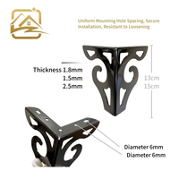Patas de Sofá Modernas y Elegantes de Metal Dorado con Diseño Floral de 13 cm, Patas de Hierro para Muebles de Hotel, Sala de Estar, Sofá Cama, TV