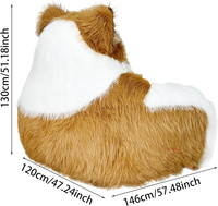 Fauteuil-canapé gonflable pliable en forme de personnage de dessin animé, peluche chat panda, ours en peluche, mobilier de salon, lit animal, canapé