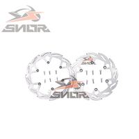SNOR, nuevos discos de freno traseros delanteros cruzados para motocicleta, Rotor de acero de 260/220mm, 6 orificios para KTM EXC HUSQVARNA/A8/C8