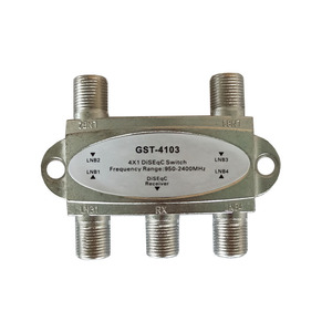 Commutateur <span class=keywords><strong>satellite</strong></span> professionnel 4-en-1 <span class=keywords><strong>DiSEqC</strong></span> 2.0 pour configurations multi-LNB - Sélecteur de signal 4 entrées 1 sortie - Product Image 1