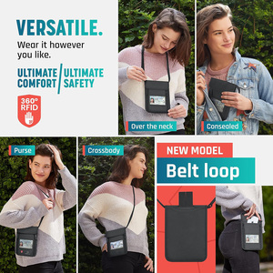 Porte-passeport de voyage en tissu nylon avec fermeture éclair, blocage RFID, super fin, imperméable, logo personnalisé de luxe, vente chaude - Product Image 6