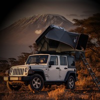 Carpa de Techo Foxwing Resistente al Viento de 270 Grados, Juego Completo de Postes, Escalera Telescópica de 2.3m de Aleación de Aluminio para Viajes Todoterreno