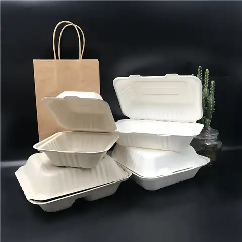 Bagasse Food Box Biodegradable 3-Compartments-Food Container Compostable Pricelist