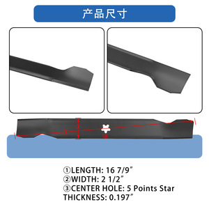 Cuchilla para cortacésped 138497, paquete de 4 piezas de repuesto negras para accesorios de cortacésped - Product Image 5